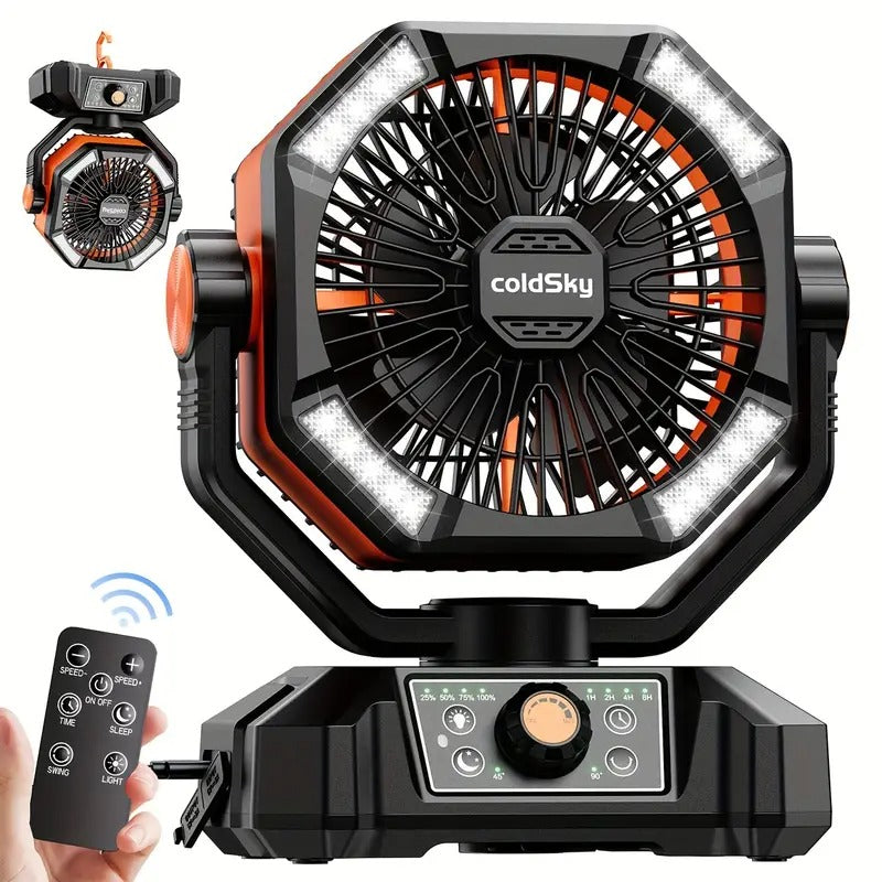 20000mah battery powered camping fan dual motor 8 speed - Temu
