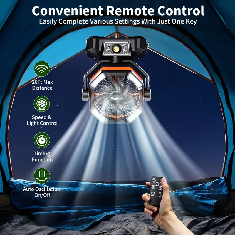20000mah battery powered camping fan dual motor 8 speed - Temu